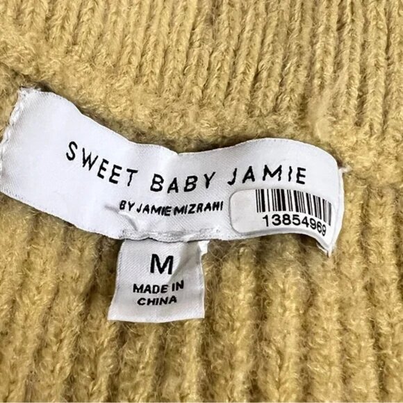 SWEET BABY JAMIE Soft Sweater Knit Pencil Midi Skirt in Butter Yellow MED - Picture 11 of 13